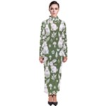 Easter bunny pattern Turtleneck Maxi Dress
