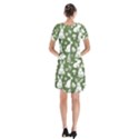 Short Sleeve V-neck Flare Dress 