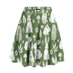 Easter bunny pattern High Waist Skirt