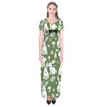 Easter bunny pattern Short Sleeve Maxi Dress