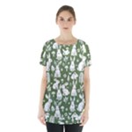 Easter bunny pattern Skirt Hem Sports Top