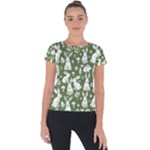 Easter bunny pattern Short Sleeve Sports Top 
