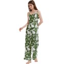 Spaghetti Top Long Pants Satin Pajamas Set 