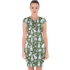 Capsleeve Drawstring Dress  