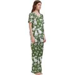 Short Sleeve Satin Pajamas Set With Pockets 