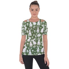 Shoulder Cut Out Short Sleeve Top 