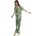 Short Sleeve Long Pants Satin Pajamas Set 