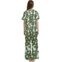 Short Sleeve Long Pants Satin Pajamas Set 