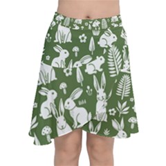 Chiffon Wrap Front Skirt 