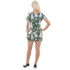 Short Sleeve Asymmetric Mini Dress 