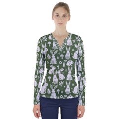V-Neck Long Sleeve Top 