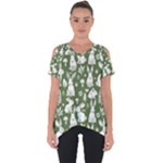 Easter bunny pattern Cut Out Side Drop T-Shirt