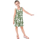 Easter bunny pattern Kids  Sleeveless Dress
