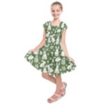 Easter bunny pattern Kids  Short Sleeve Dress