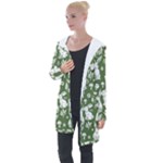 Easter bunny pattern Longline Hooded Cardigan