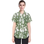 Easter bunny pattern Women s Short Sleeve Shirt
