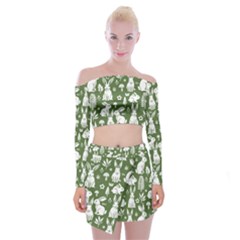 Off Shoulder Top with Mini Skirt Set 