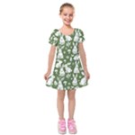 Easter bunny pattern Kids  Short Sleeve Velvet Dress