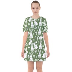 Sixties Short Sleeve Mini Dress 