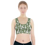 Easter bunny pattern Sports Bra With Pocket
