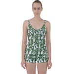 Easter bunny pattern Tie Front Two Piece Tankini