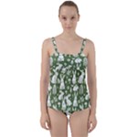 Easter bunny pattern Twist Front Tankini Set