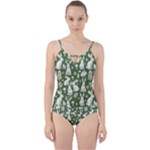 Easter bunny pattern Cut Out Top Tankini Set