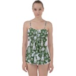 Easter bunny pattern Babydoll Tankini Top