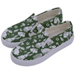 Easter bunny pattern Kids  Canvas Slip Ons