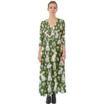 Easter bunny pattern Button Up Boho Maxi Dress