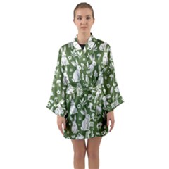Long Sleeve Satin Kimono 