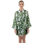 Easter bunny pattern Long Sleeve Satin Kimono