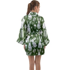 Long Sleeve Satin Kimono 