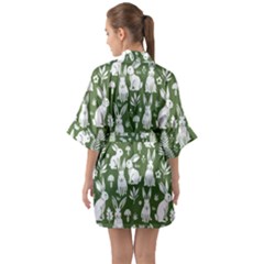 Half Sleeve Satin Kimono  