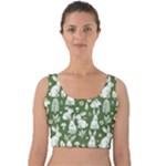 Easter bunny pattern Velvet Crop Top