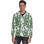Easter bunny pattern Men s High Neck Windbreaker