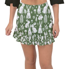 Fishtail Mini Chiffon Skirt 