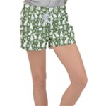 Easter bunny pattern Women s Velour Lounge Shorts