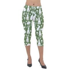Lightweight Velour Capri Leggings  
