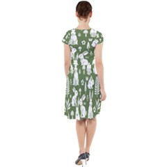 Cap Sleeve Midi Dress With Pockets 