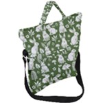 Easter bunny pattern Fold Over Handle Tote Bag