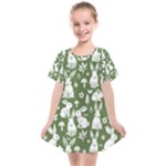 Easter bunny pattern Kids  Smock Dress