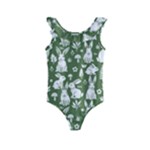 Easter bunny pattern Kids  Frill Swimsuit