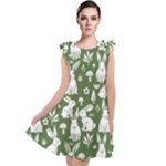 Easter bunny pattern Tie Up Tunic Dress