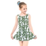 Easter bunny pattern Kids  Skater Dress Swimsuit