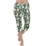 Easter bunny pattern Lightweight Velour Capri Yoga Leggings