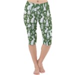 Easter bunny pattern Lightweight Velour Cropped Yoga Leggings
