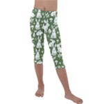 Easter bunny pattern Kids  Lightweight Velour Capri Leggings 