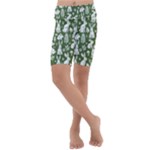 Easter bunny pattern Kids  Lightweight Velour Cropped Yoga Leggings