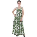 Easter bunny pattern Empire Waist Velour Maxi Dress